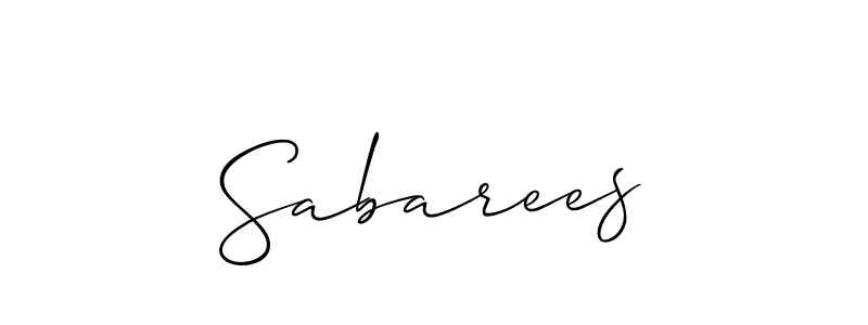 You should practise on your own different ways (Allison_Script) to write your name (Sabarees) in signature. don't let someone else do it for you. Sabarees signature style 2 images and pictures png