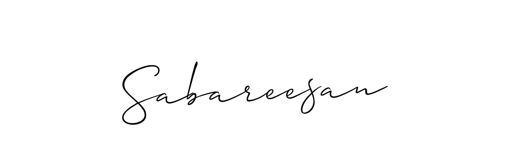 Make a beautiful signature design for name Sabareesan. With this signature (Allison_Script) style, you can create a handwritten signature for free. Sabareesan signature style 2 images and pictures png