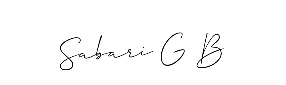 Create a beautiful signature design for name Sabari G B. With this signature (Allison_Script) fonts, you can make a handwritten signature for free. Sabari G B signature style 2 images and pictures png