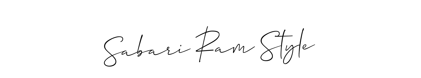 Allison_Script is a professional signature style that is perfect for those who want to add a touch of class to their signature. It is also a great choice for those who want to make their signature more unique. Get Sabari Ram Style name to fancy signature for free. Sabari Ram Style signature style 2 images and pictures png