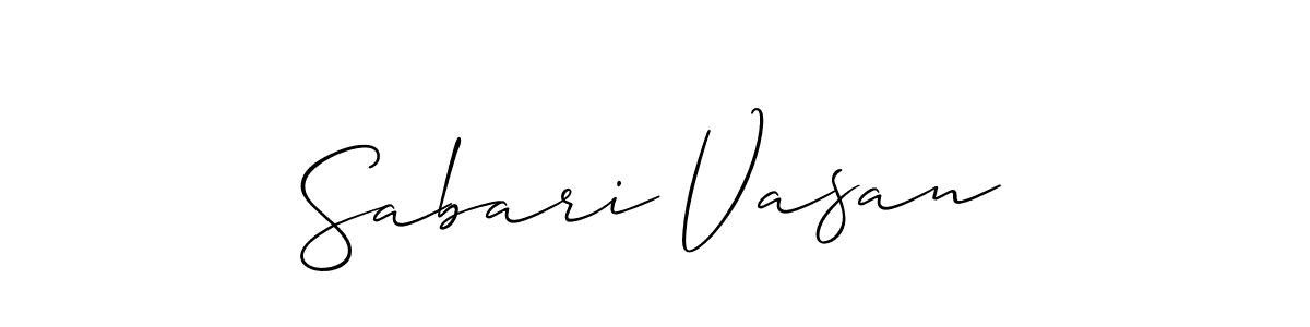 Sabari Vasan stylish signature style. Best Handwritten Sign (Allison_Script) for my name. Handwritten Signature Collection Ideas for my name Sabari Vasan. Sabari Vasan signature style 2 images and pictures png