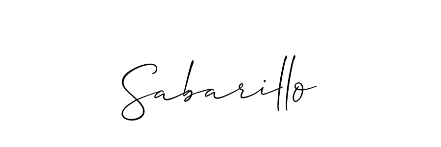 How to make Sabarillo name signature. Use Allison_Script style for creating short signs online. This is the latest handwritten sign. Sabarillo signature style 2 images and pictures png