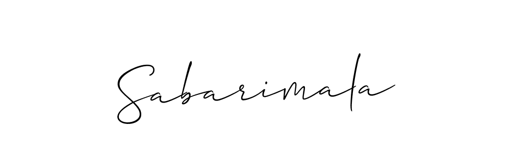 How to make Sabarimala signature? Allison_Script is a professional autograph style. Create handwritten signature for Sabarimala name. Sabarimala signature style 2 images and pictures png