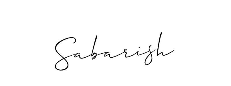 How to make Sabarish signature? Allison_Script is a professional autograph style. Create handwritten signature for Sabarish name. Sabarish signature style 2 images and pictures png