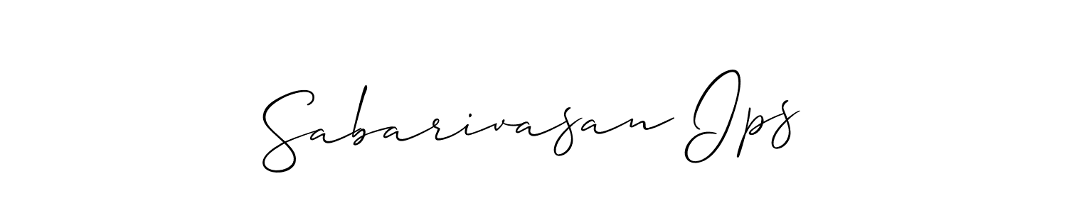 Design your own signature with our free online signature maker. With this signature software, you can create a handwritten (Allison_Script) signature for name Sabarivasan Ips. Sabarivasan Ips signature style 2 images and pictures png