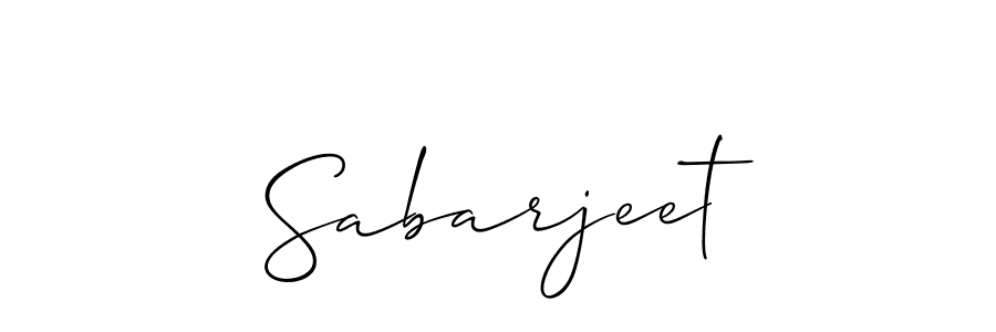 How to Draw Sabarjeet signature style? Allison_Script is a latest design signature styles for name Sabarjeet. Sabarjeet signature style 2 images and pictures png