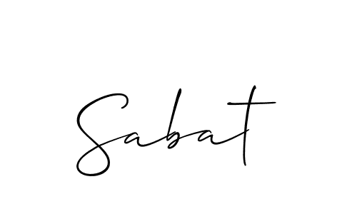 Sabat stylish signature style. Best Handwritten Sign (Allison_Script) for my name. Handwritten Signature Collection Ideas for my name Sabat. Sabat signature style 2 images and pictures png