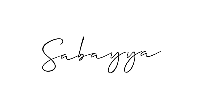 Best and Professional Signature Style for Sabayya. Allison_Script Best Signature Style Collection. Sabayya signature style 2 images and pictures png