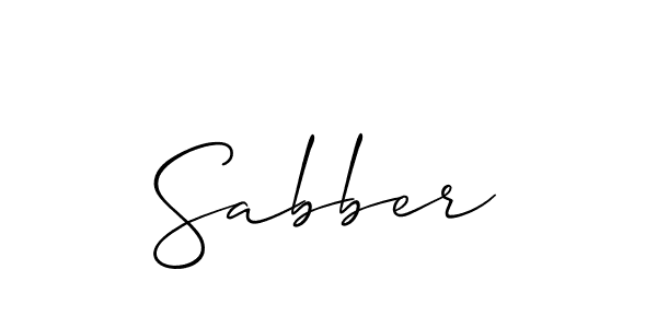 Make a beautiful signature design for name Sabber. Use this online signature maker to create a handwritten signature for free. Sabber signature style 2 images and pictures png