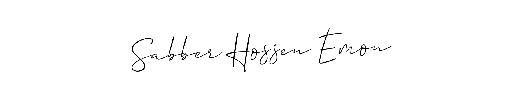 The best way (Allison_Script) to make a short signature is to pick only two or three words in your name. The name Sabber Hossen Emon include a total of six letters. For converting this name. Sabber Hossen Emon signature style 2 images and pictures png