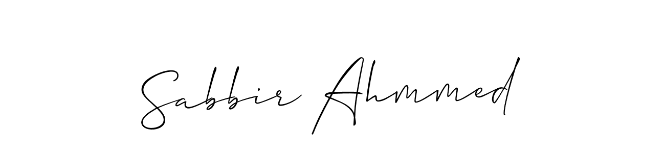 Use a signature maker to create a handwritten signature online. With this signature software, you can design (Allison_Script) your own signature for name Sabbir Ahmmed. Sabbir Ahmmed signature style 2 images and pictures png