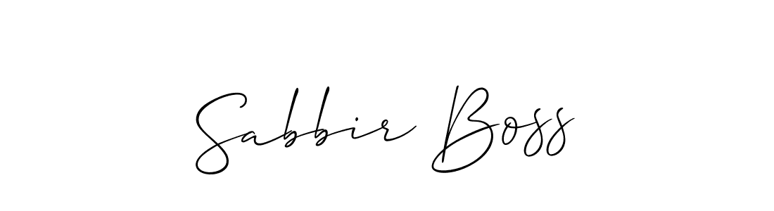 Also we have Sabbir Boss name is the best signature style. Create professional handwritten signature collection using Allison_Script autograph style. Sabbir Boss signature style 2 images and pictures png