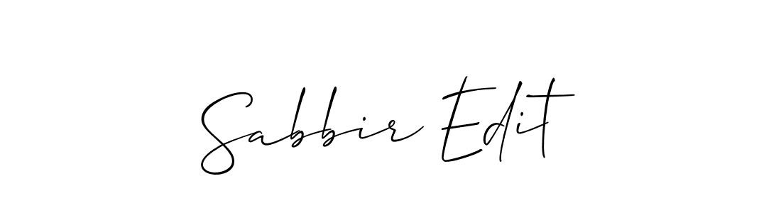 How to make Sabbir Edit name signature. Use Allison_Script style for creating short signs online. This is the latest handwritten sign. Sabbir Edit signature style 2 images and pictures png