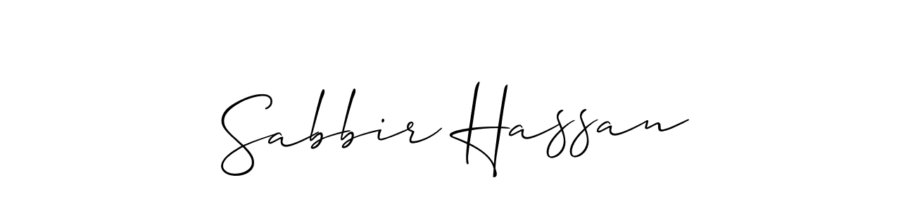 Make a short Sabbir Hassan signature style. Manage your documents anywhere anytime using Allison_Script. Create and add eSignatures, submit forms, share and send files easily. Sabbir Hassan signature style 2 images and pictures png