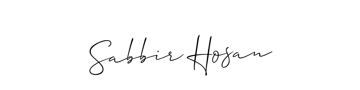 Also we have Sabbir Hosan name is the best signature style. Create professional handwritten signature collection using Allison_Script autograph style. Sabbir Hosan signature style 2 images and pictures png