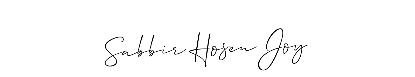 This is the best signature style for the Sabbir Hosen Joy name. Also you like these signature font (Allison_Script). Mix name signature. Sabbir Hosen Joy signature style 2 images and pictures png