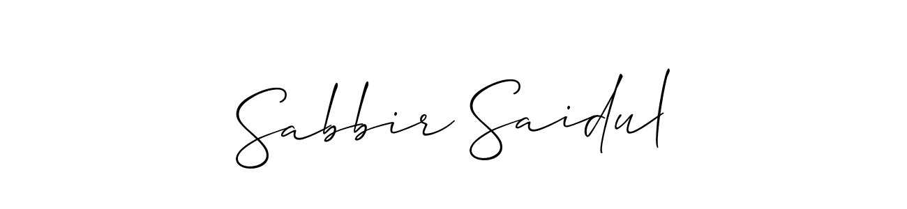 It looks lik you need a new signature style for name Sabbir Saidul. Design unique handwritten (Allison_Script) signature with our free signature maker in just a few clicks. Sabbir Saidul signature style 2 images and pictures png