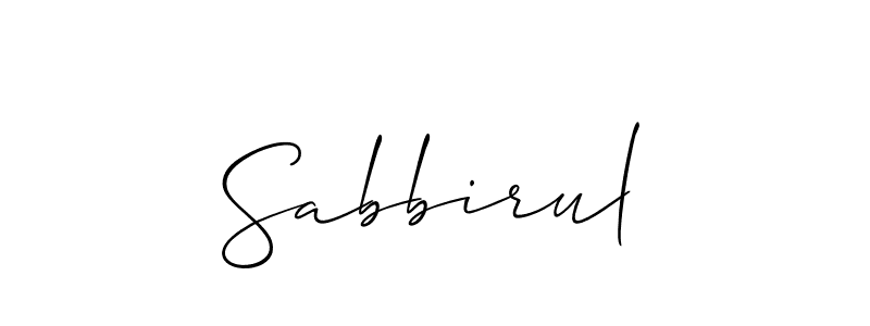 Create a beautiful signature design for name Sabbirul. With this signature (Allison_Script) fonts, you can make a handwritten signature for free. Sabbirul signature style 2 images and pictures png