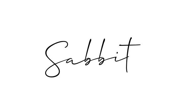 Make a beautiful signature design for name Sabbit. With this signature (Allison_Script) style, you can create a handwritten signature for free. Sabbit signature style 2 images and pictures png
