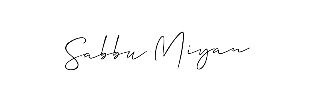 Use a signature maker to create a handwritten signature online. With this signature software, you can design (Allison_Script) your own signature for name Sabbu Miyan. Sabbu Miyan signature style 2 images and pictures png