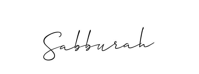 Also we have Sabburah name is the best signature style. Create professional handwritten signature collection using Allison_Script autograph style. Sabburah signature style 2 images and pictures png