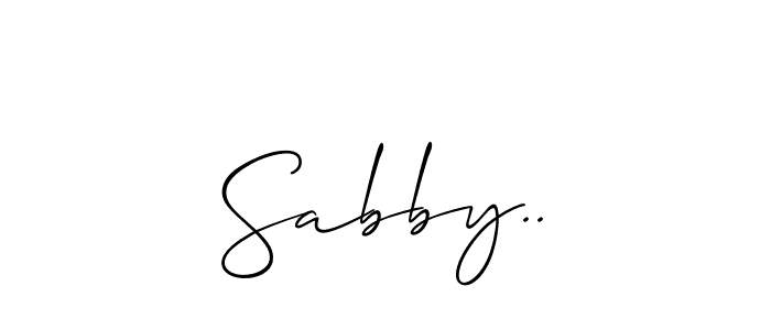 Design your own signature with our free online signature maker. With this signature software, you can create a handwritten (Allison_Script) signature for name Sabby... Sabby.. signature style 2 images and pictures png