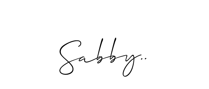 Design your own signature with our free online signature maker. With this signature software, you can create a handwritten (Allison_Script) signature for name Sabby... Sabby.. signature style 2 images and pictures png