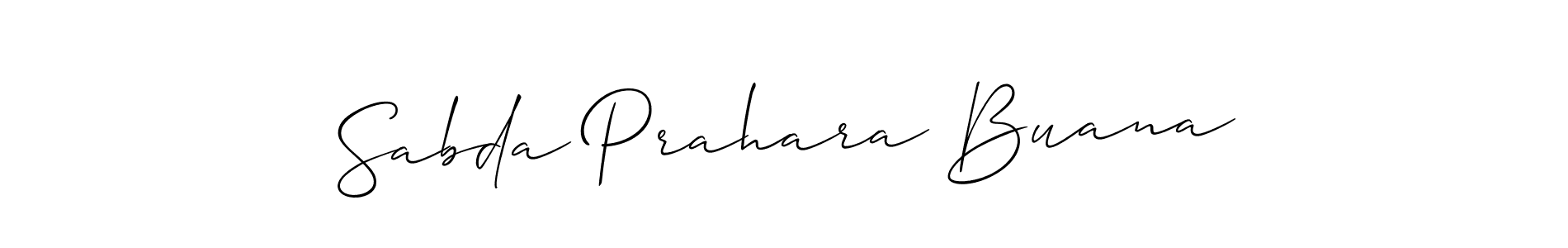 This is the best signature style for the Sabda Prahara Buana name. Also you like these signature font (Allison_Script). Mix name signature. Sabda Prahara Buana signature style 2 images and pictures png
