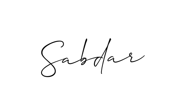 How to make Sabdar name signature. Use Allison_Script style for creating short signs online. This is the latest handwritten sign. Sabdar signature style 2 images and pictures png