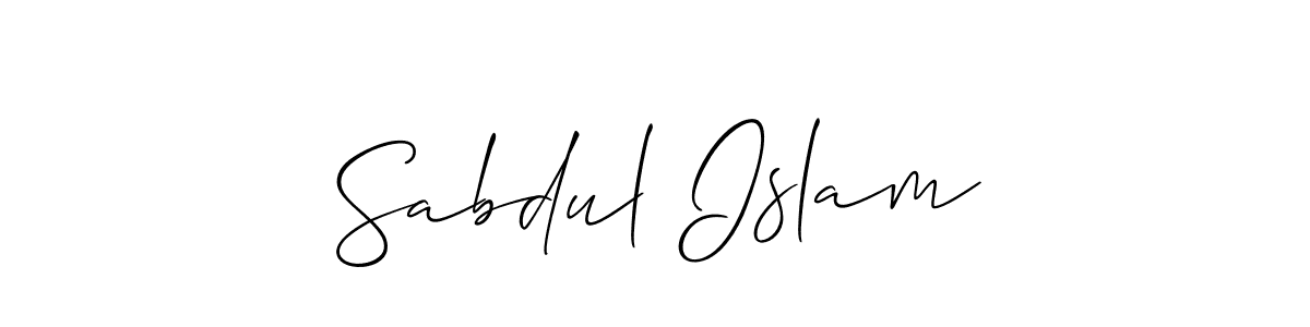 You should practise on your own different ways (Allison_Script) to write your name (Sabdul Islam) in signature. don't let someone else do it for you. Sabdul Islam signature style 2 images and pictures png