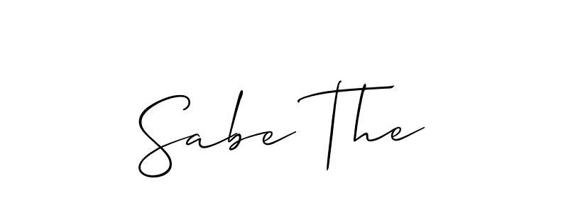Design your own signature with our free online signature maker. With this signature software, you can create a handwritten (Allison_Script) signature for name Sabe The. Sabe The signature style 2 images and pictures png