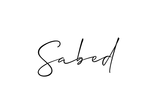 Allison_Script is a professional signature style that is perfect for those who want to add a touch of class to their signature. It is also a great choice for those who want to make their signature more unique. Get Sabed name to fancy signature for free. Sabed signature style 2 images and pictures png