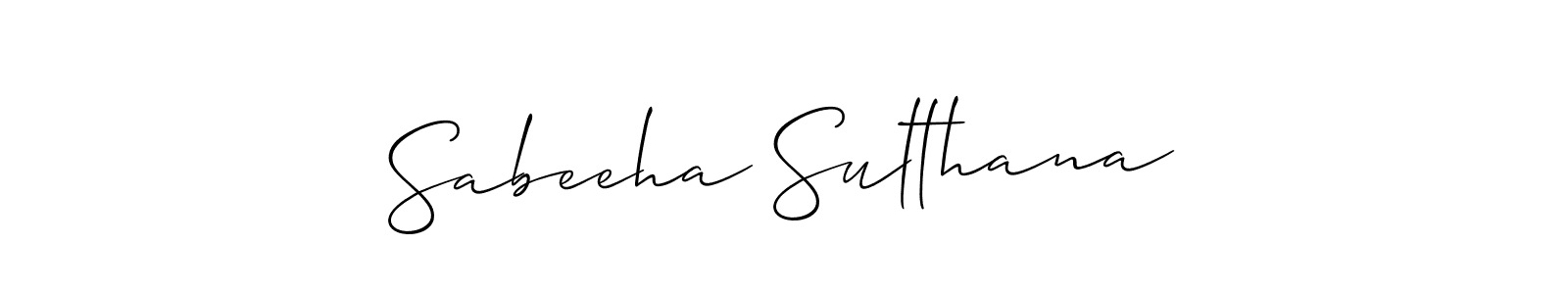 The best way (Allison_Script) to make a short signature is to pick only two or three words in your name. The name Sabeeha Sulthana include a total of six letters. For converting this name. Sabeeha Sulthana signature style 2 images and pictures png