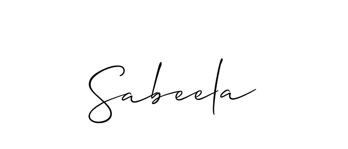 You should practise on your own different ways (Allison_Script) to write your name (Sabeela) in signature. don't let someone else do it for you. Sabeela signature style 2 images and pictures png