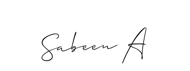 if you are searching for the best signature style for your name Sabeen A. so please give up your signature search. here we have designed multiple signature styles  using Allison_Script. Sabeen A signature style 2 images and pictures png