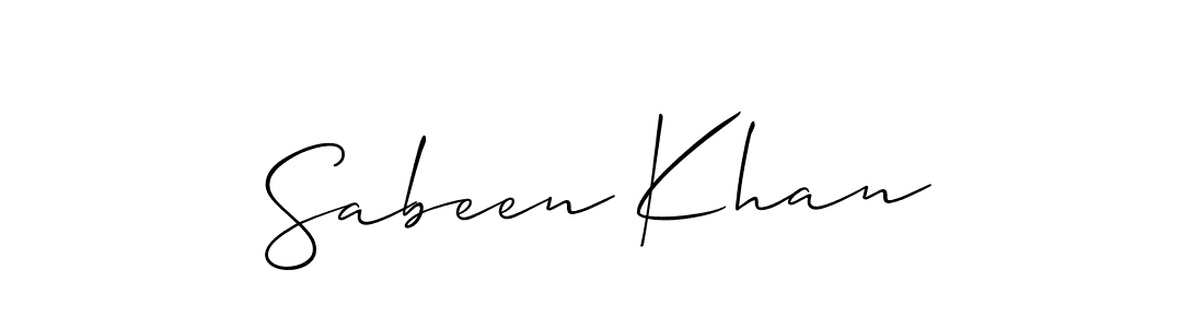 It looks lik you need a new signature style for name Sabeen Khan. Design unique handwritten (Allison_Script) signature with our free signature maker in just a few clicks. Sabeen Khan signature style 2 images and pictures png