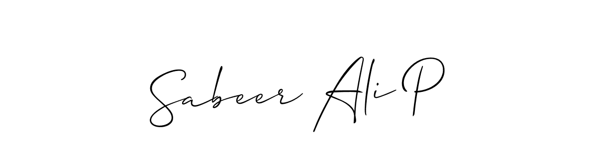 How to Draw Sabeer Ali P signature style? Allison_Script is a latest design signature styles for name Sabeer Ali P. Sabeer Ali P signature style 2 images and pictures png