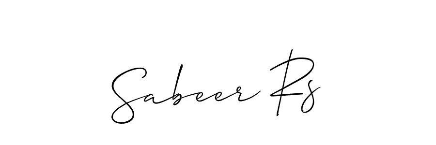 How to Draw Sabeer Rs signature style? Allison_Script is a latest design signature styles for name Sabeer Rs. Sabeer Rs signature style 2 images and pictures png