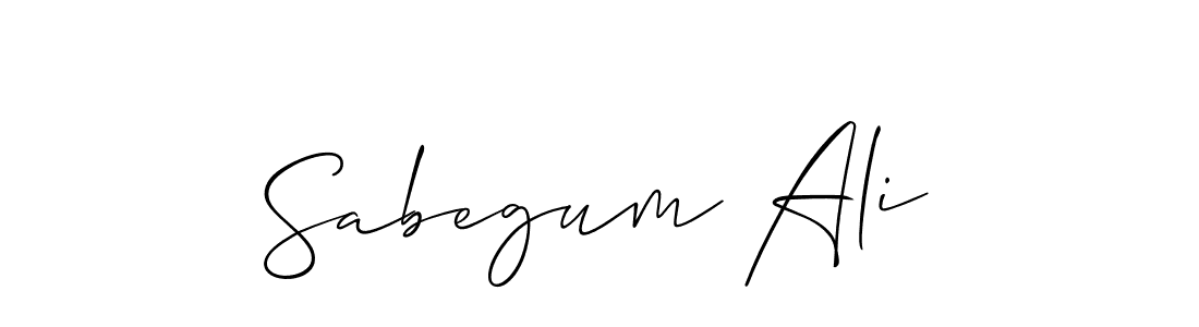 Make a beautiful signature design for name Sabegum Ali. With this signature (Allison_Script) style, you can create a handwritten signature for free. Sabegum Ali signature style 2 images and pictures png