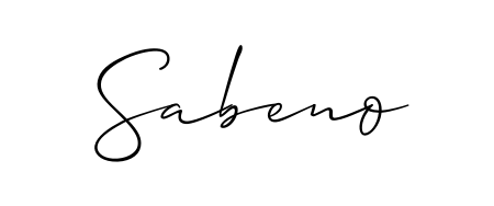 Create an unforgettable impression when signing with Sabeno name styled in Allison_Script typography. 100% free online generator. Sabeno signature style 2 images and pictures png