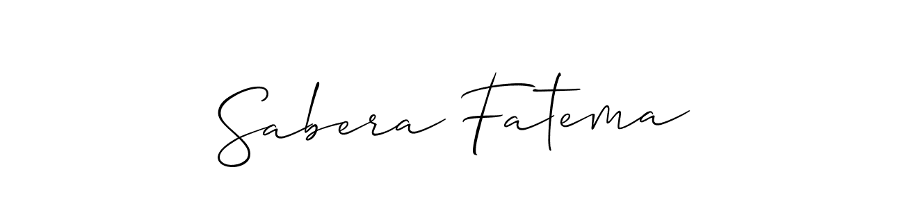 How to make Sabera Fatema name signature. Use Allison_Script style for creating short signs online. This is the latest handwritten sign. Sabera Fatema signature style 2 images and pictures png
