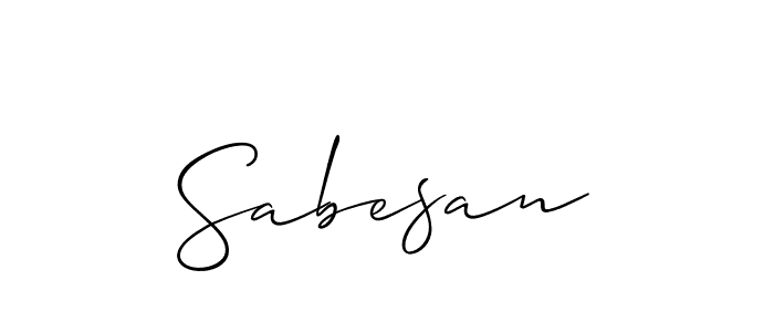 The best way (Allison_Script) to make a short signature is to pick only two or three words in your name. The name Sabesan include a total of six letters. For converting this name. Sabesan signature style 2 images and pictures png