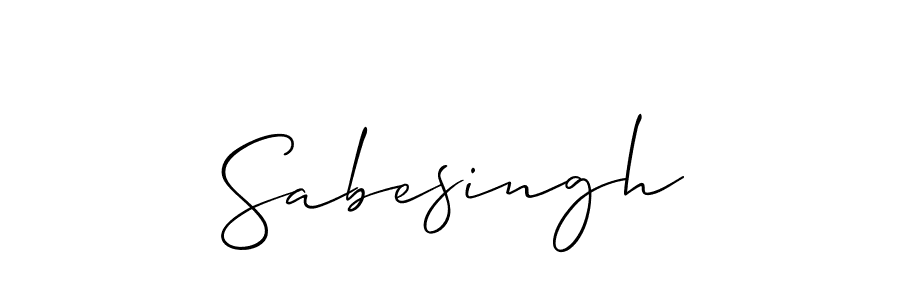 The best way (Allison_Script) to make a short signature is to pick only two or three words in your name. The name Sabesingh include a total of six letters. For converting this name. Sabesingh signature style 2 images and pictures png