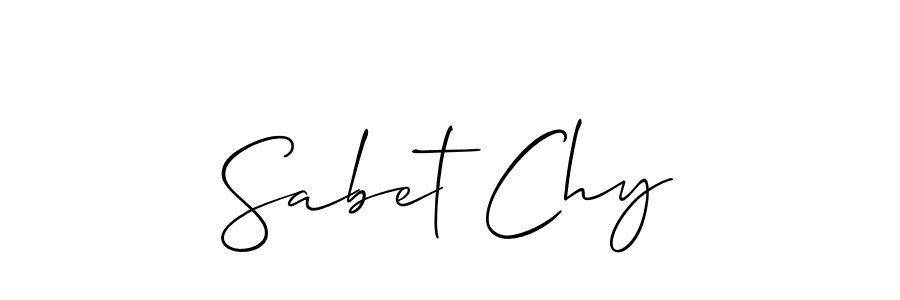 How to make Sabet Chy name signature. Use Allison_Script style for creating short signs online. This is the latest handwritten sign. Sabet Chy signature style 2 images and pictures png