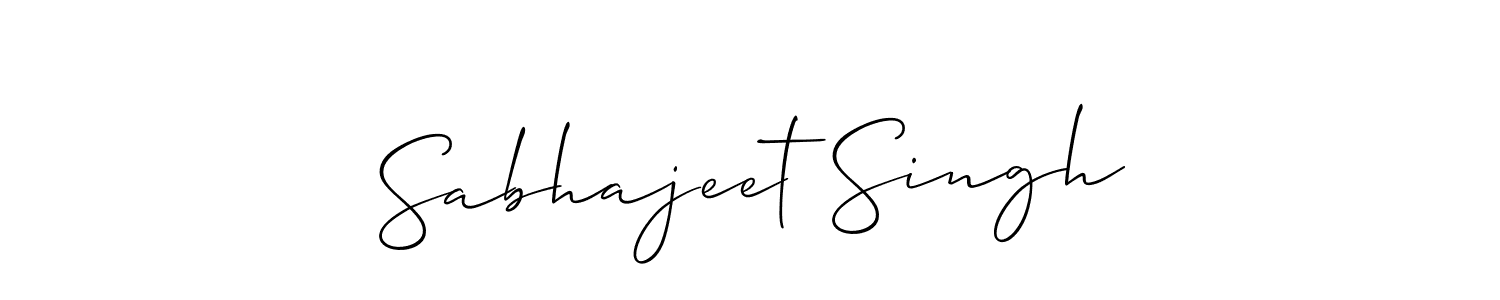 Make a beautiful signature design for name Sabhajeet Singh. With this signature (Allison_Script) style, you can create a handwritten signature for free. Sabhajeet Singh signature style 2 images and pictures png