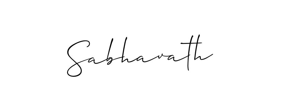 How to make Sabhavath signature? Allison_Script is a professional autograph style. Create handwritten signature for Sabhavath name. Sabhavath signature style 2 images and pictures png
