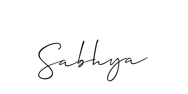 How to make Sabhya name signature. Use Allison_Script style for creating short signs online. This is the latest handwritten sign. Sabhya signature style 2 images and pictures png