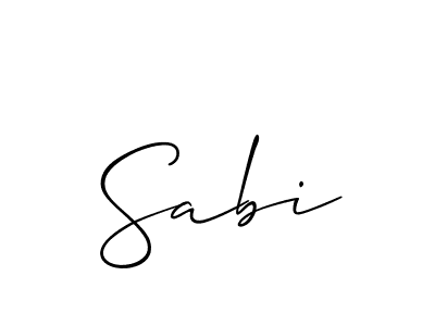 Make a beautiful signature design for name Sabi. With this signature (Allison_Script) style, you can create a handwritten signature for free. Sabi signature style 2 images and pictures png
