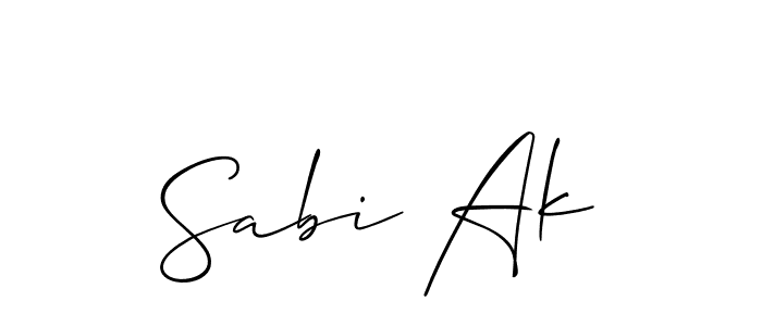 Also You can easily find your signature by using the search form. We will create Sabi Ak name handwritten signature images for you free of cost using Allison_Script sign style. Sabi Ak signature style 2 images and pictures png