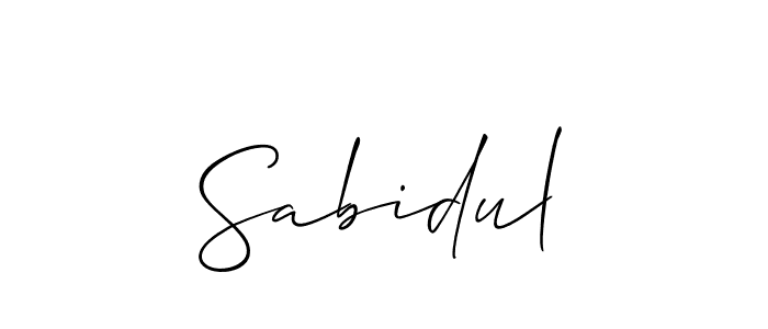 if you are searching for the best signature style for your name Sabidul. so please give up your signature search. here we have designed multiple signature styles  using Allison_Script. Sabidul signature style 2 images and pictures png